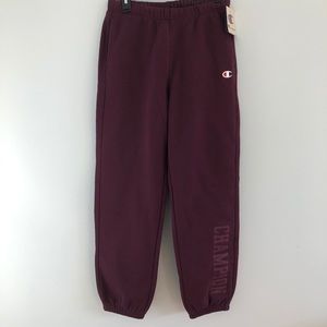maroon champion sweatpants